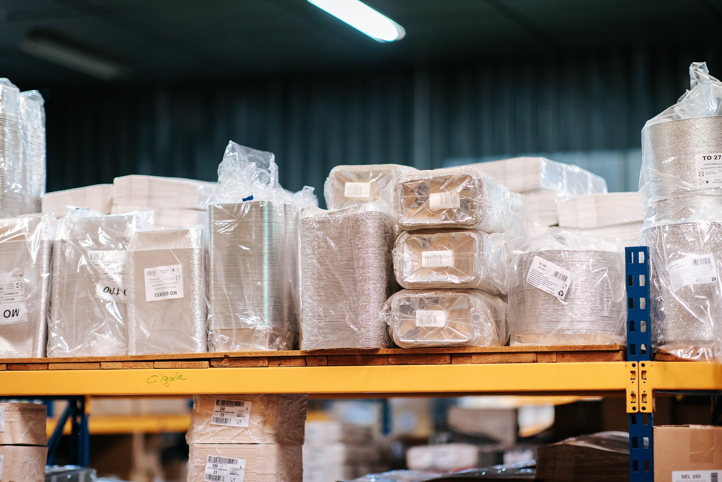 Fourniture d'emballages pour la vente à emporter
